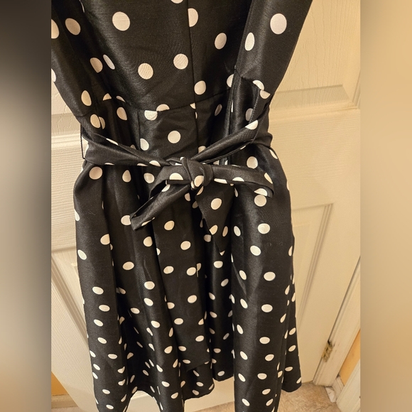 Jessica Howard Black and White Polka Dot Midi Dress - Picture 3 of 4